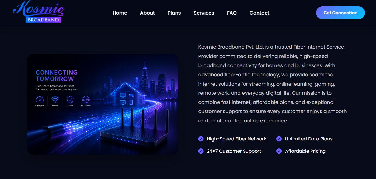 Kosmic Website Preview